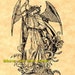 Archangel Michael Rubber Stamp