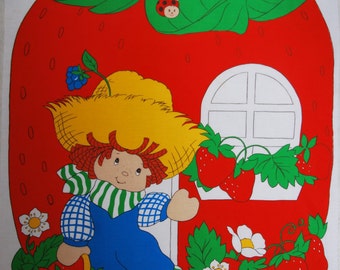 Vintage Huckleberry Pie Quilt Panel Springs Mills American Greetings 1980s