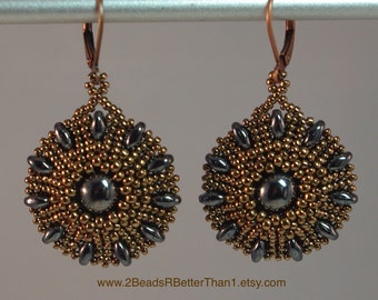 Heliotrope Earrings Kit (beads only)