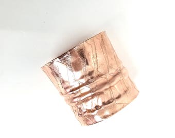 Copper Cuff, Etched, Formfold,