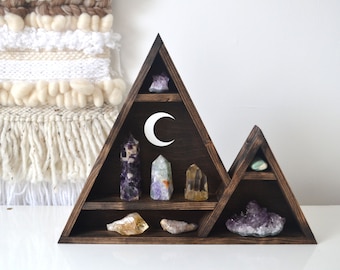 Triangle shelf, Geometric shelf, crystal shelf