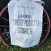 Vintage Cotton Sack, Sweet Potato Starch Laurel Mississippi Advertising, Aged Cotton Fabric Repurpose Sewing