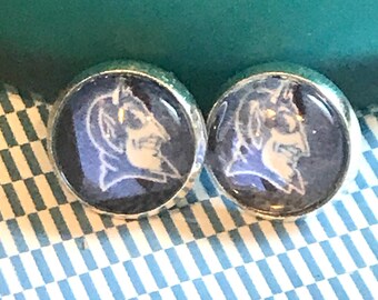 Duke Blue Devils glass cabochon earrings - 16mm