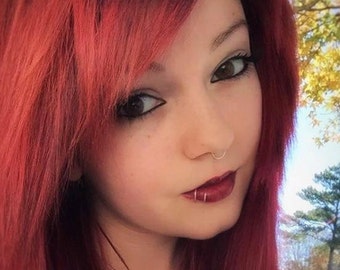 Fake Spider Bite Lip Ring - Faux Spider Bite - Fake Lip Ring - Fake Double Lip Ring
