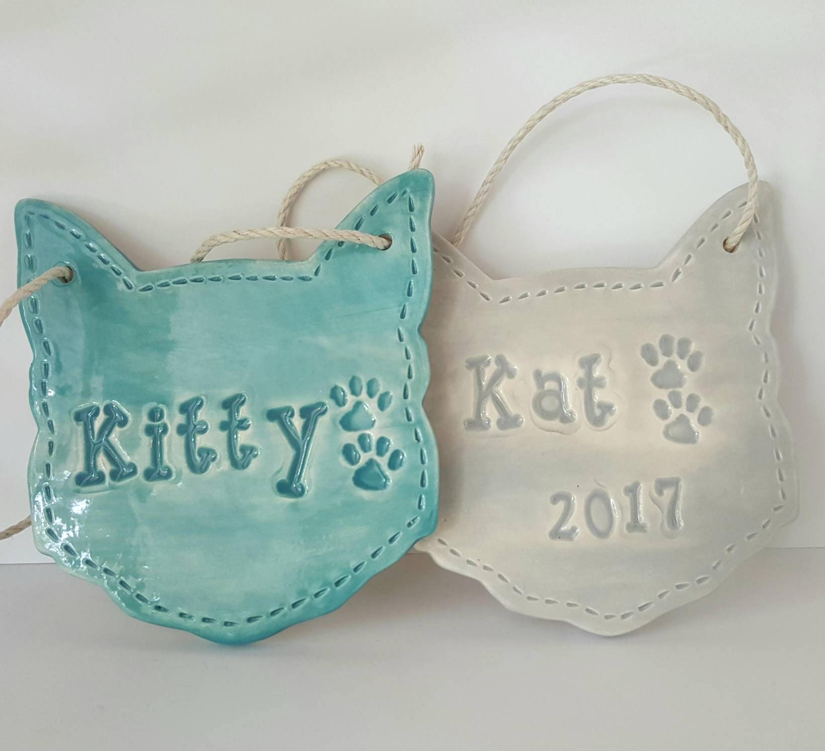 Kitty Cat Ornament with Name Personalized Ornament Custom