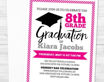 8Th Grade Graduation Invitations Free 3