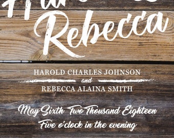Wood Grain Invitation