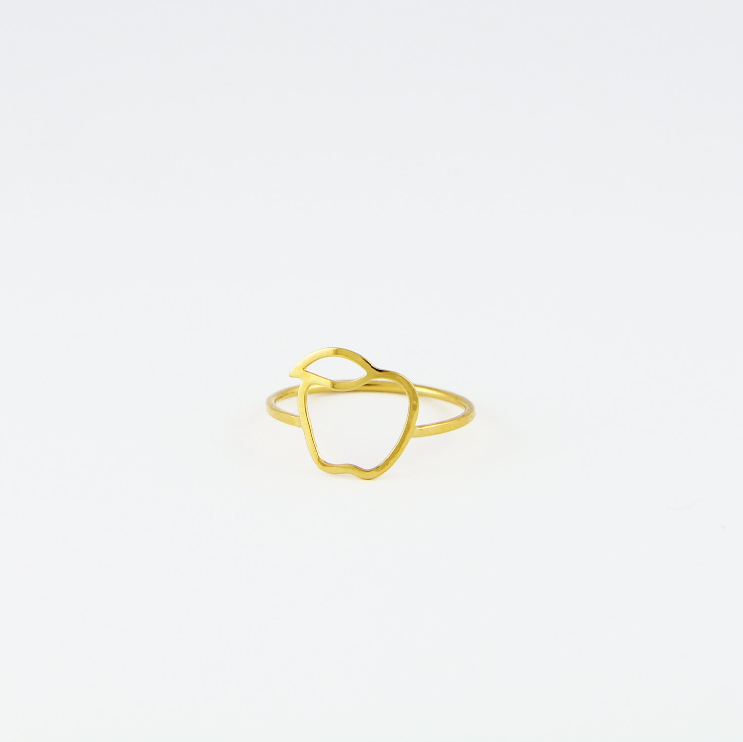 Gold Ring Apple ring Thin ring Stacking ring Fruit ring