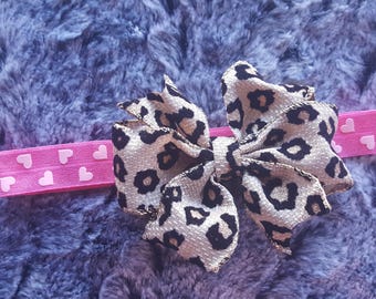 Big Leopard bow headband