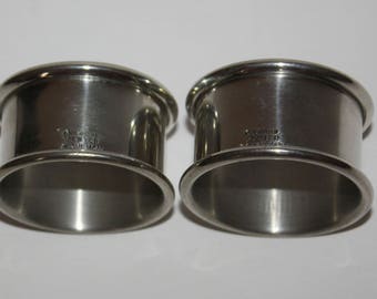 Two Vintage Boardman Colonial Pewter Napkin Rings