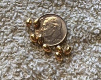 18kt gold Oval Shape Melon Bead 5x3mm