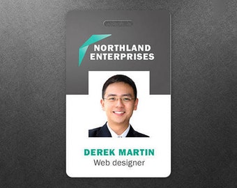 Commercial Custom Plastic Employee Photo ID Card Badges - Customized PVC Name Tags - Gift Cards - Promo Cards