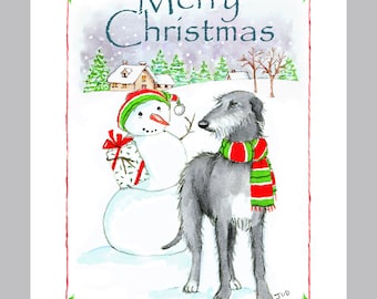 Scottish Deerhound Christmas Card