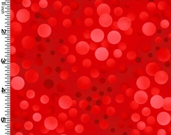 Bubbles Red Tone it Up Kona Bay Fabric 1 yard