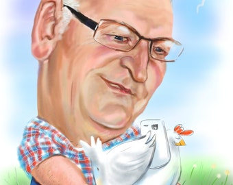 Retirement Gift Caricature from photo / retirement gift ideas /retirement caricature /coworkers retirement gifts fun retirement gift for men