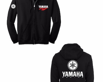 YAMAHA YZFR1 PRINTED Hoodie Full Zip Hooded Sweatshirt