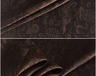 10 colors chinese vintage baxian fan cucurbit silk cotton jacquard fabric by yard