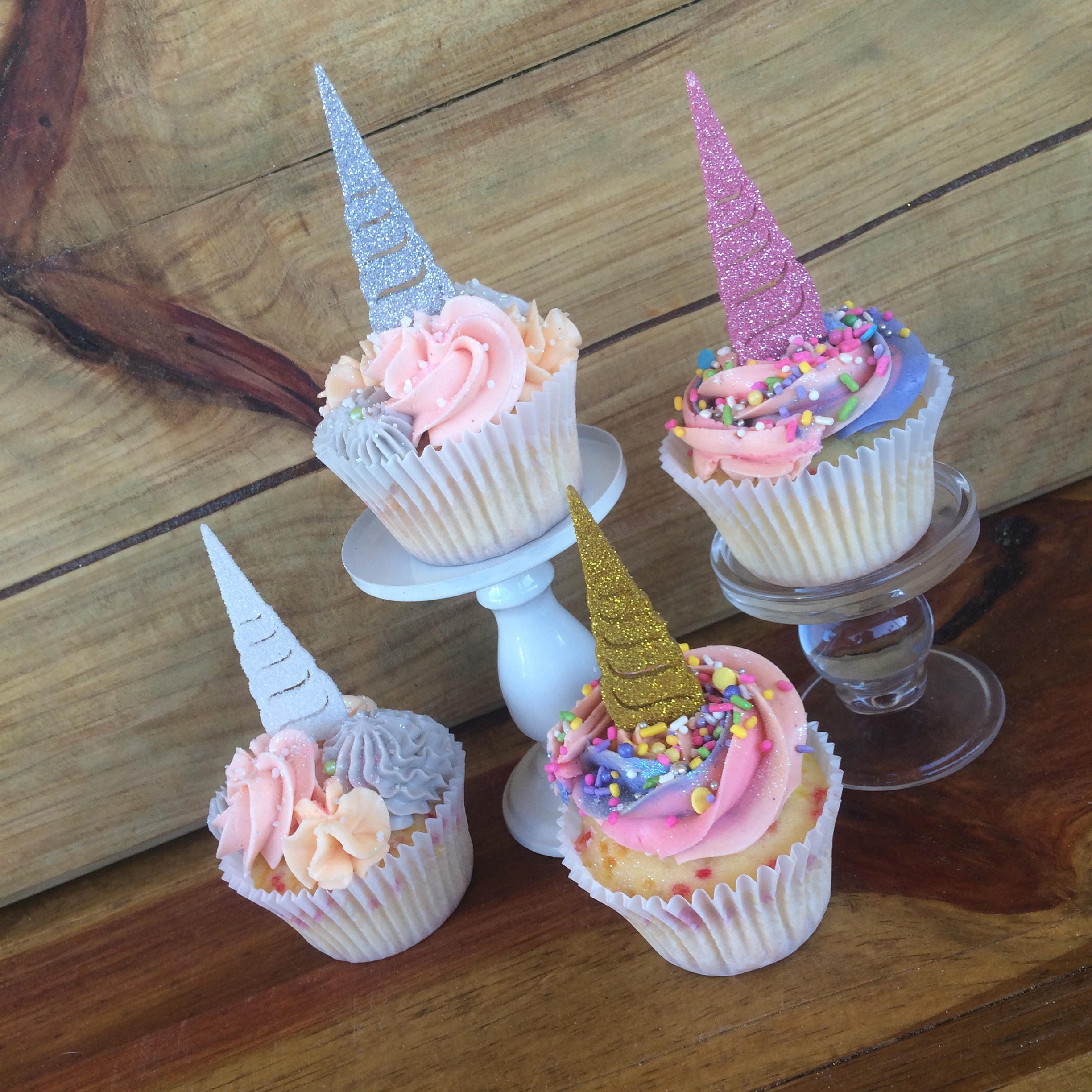 unicorn cake totopper glitter unicorn horn cake topper small