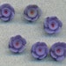 10 VINTAGE Plastic Cabochon Flowers Periwinkle Japan Daffodil Floral Charms Jewelry Findings lot