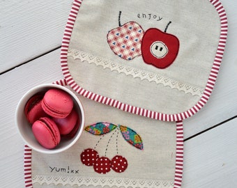 Table placemat,Set of 2,Kids placemat,Handmade,Linen Cotton placemat,Kidsgift,Breakfast,Dinning,Kitchen,tabledecor,rustic,table setting.