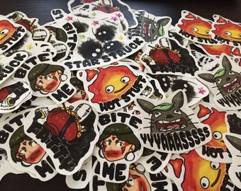 studio ghibli stickers studio ghibli chibi stickers