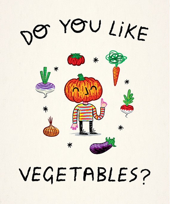 Do You Like Vegetables? - art poster print by Oliver Lake - iOTA iLLUSTRATiON
