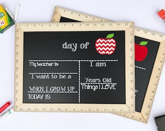 First Day of School Sign, First Day of School Chalkboard, Reusable First Day of School Sign, First Day Chalkboard, First Day of Preschool