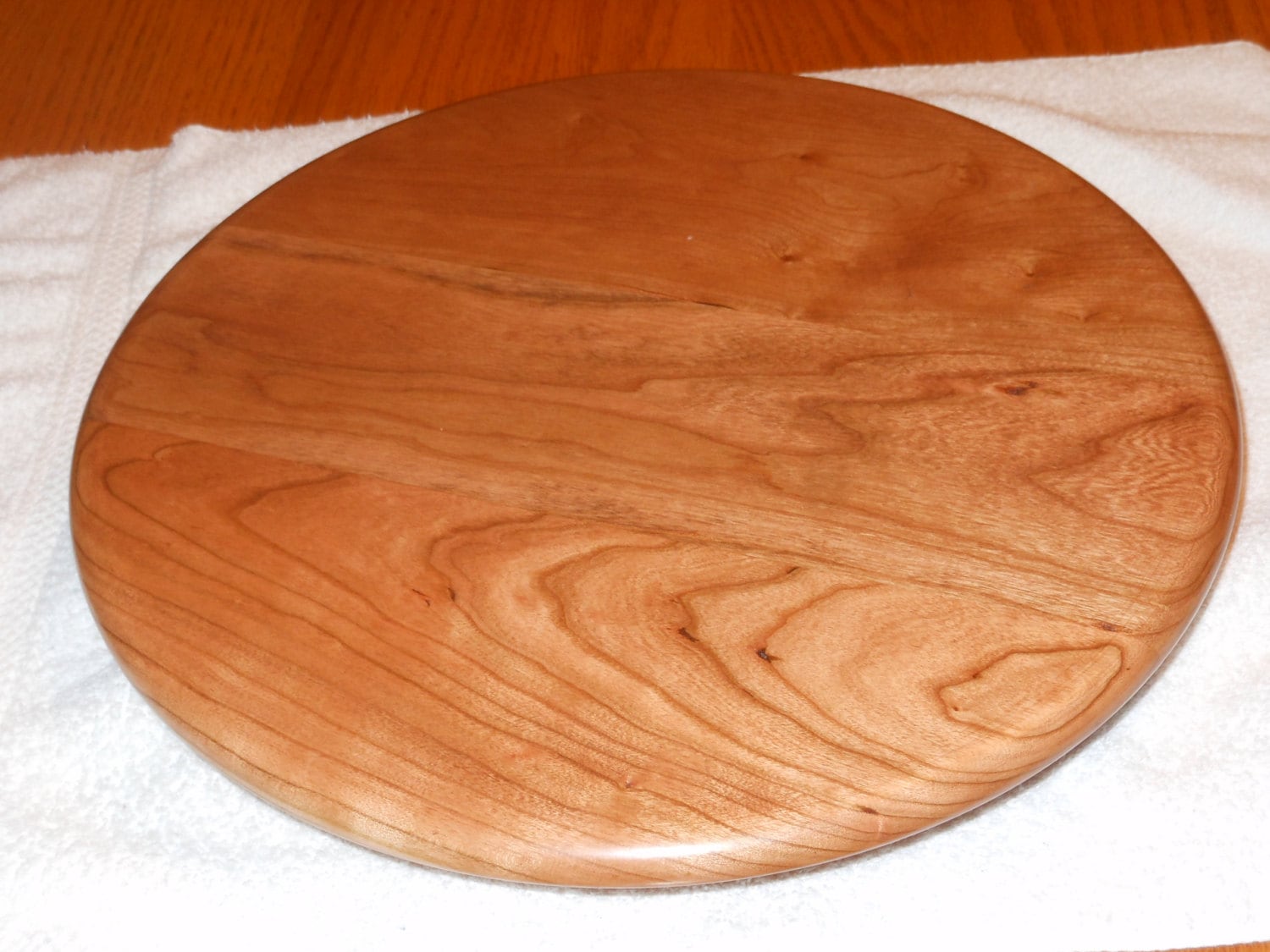 Cherry Wooden Lazy Susan Turntable