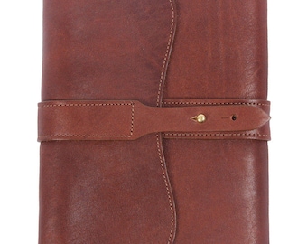 Handmade Leather Journal Notebook Diary Brown - 8x6 Inches - Refillable Pages - India Made