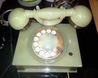 Green Onyx Rotary Telephone