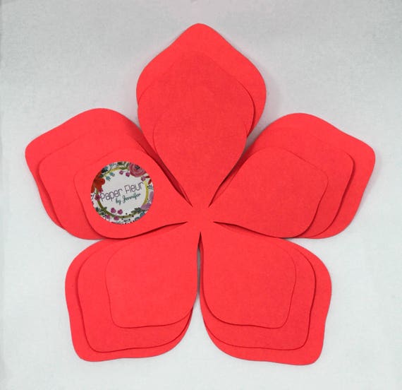 Small Paper Flower hard copy Template Ava Easy