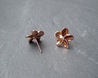 Earrings Flowers Roségoldfarben