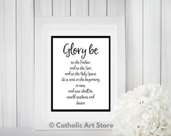 Our Father Hail Mary & Glory Be Printable 3-Prayer Pack