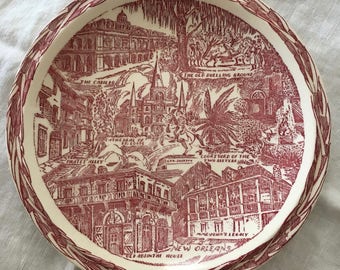 Vintage New Orleans Souvenir Collectible Plate - Hausman