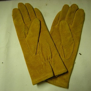 vintage women gloves-Winter gloves-Fownes gloves-imported suede-size M-