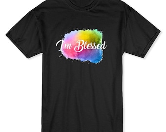 Im Blessed Colors My Church My Faith Men's Black T-shirt