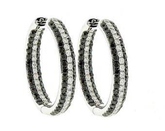 Diamond hoop earrings