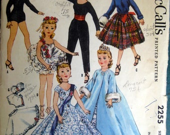 Vintage McCall's Doll Pattern 10 1/2" Revlon High Heel Fiqure Wardrobe 1958