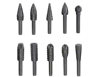 Rotary Tools Accessories fits dremel & other brands Rasp File Set Grinds And Shapes Brass Copper Metal Wood Plastic Aluminum shape carve