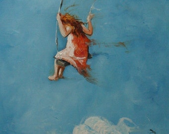 Print Swing24 11x14 inch Print from oil painting by Roz