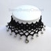 Black necklace choker, Black necklace for women, Choker necklace Black, Black statement necklace, Choker beaded Black, Cotton Choker, Boho