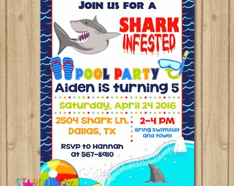 shark ticket invitations custom digital ticket invitation