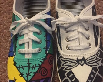 Disney's Nightmare Before Christmas Jack and Sally Custom Shoes