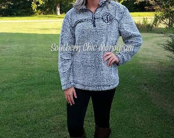 monogrammed sherpa pullover jacket sweater sherpa pullover fleece monogrammed quarter zip jacket monogrammed youth preppy