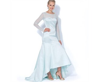 Robe ceremony woman satin - bound wedding mother of the bride in Duchess satin and chiffon cocktail shape sireme helps me in France