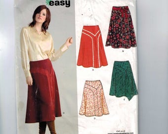 Misses Sewing Pattern New Look 6623 Misses Flared Skirt with Asymmetrical Detail Size 8 10 12 14 16 18 Bust 34 36 38 40 42 44 UNCUT 99