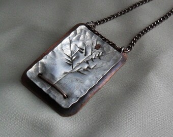 Necklace Sterling and Copper Necklace
