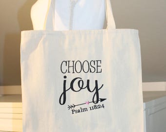 Choose Joy Tote Bag - Tote Bag with Choose Joy