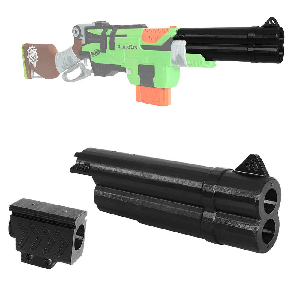 MaLiang 3D Print Shotgun Barrel Muzzle Sight Black for Nerf