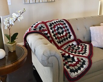 Winter Granny Square Afghan